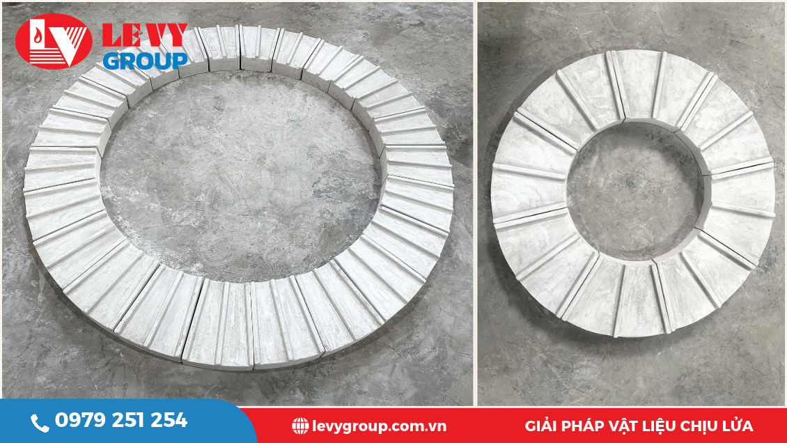 Thi công gạch lót ghi lò precast